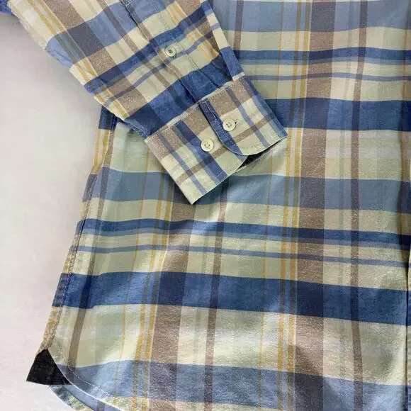 Tommy Bahama Mumbai Madras Plaid Cotton Blend Long Sleeve Shirt XL - Picture 10 of 12